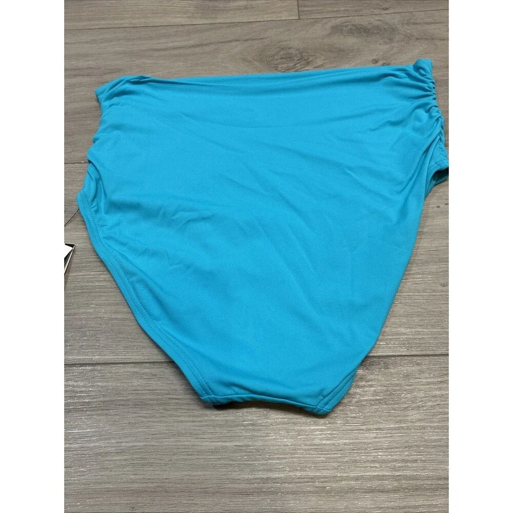 Coco Reef Swim Bottom Blue Ruched, Size S - Picture 2 of 9